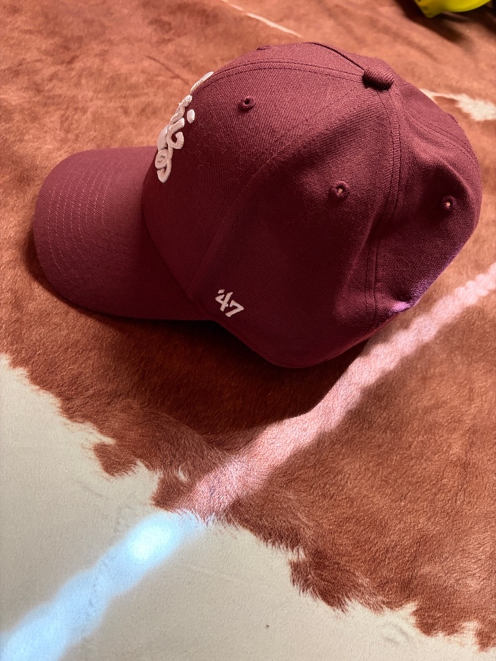 Griz Script Logo Maroon Baseball Cap - Picture 2 of 4